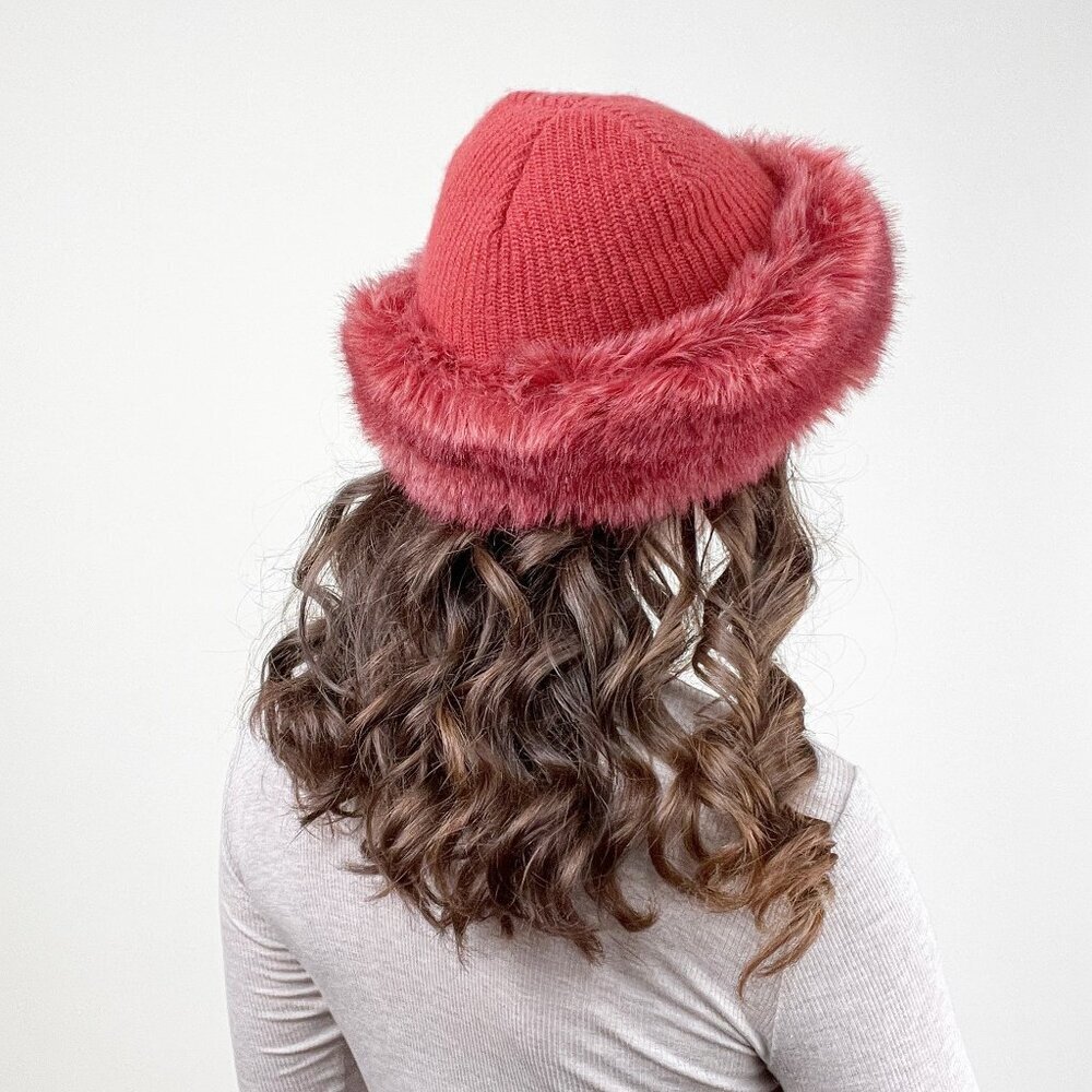 Vintage Wool Faux Fur Canadian Linda Lundstrom Winter Hat Toque Luxury Canada